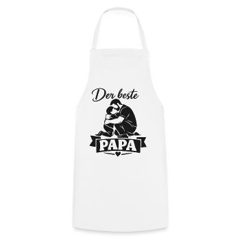 Der beste Papa Moment - Kochschürze - Weiß - Vorne - AI Model Male 185 dark (185cm)