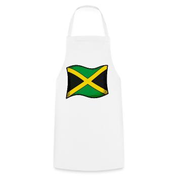 Jamaika Jamaica Fahne - Kochschürze - Weiß - Vorne - AI Model Male 185 dark (185cm)