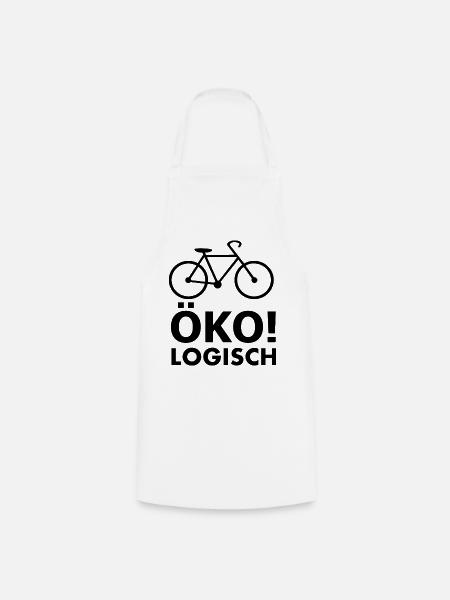 Öko!Logisch Fahrrad Design - Kochschürze - Weiß