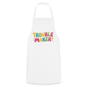 Troublemaker Frechdachs Rabauke Geschwister Kinder - Kochschürze - Weiß - Vorne - AI Model Male 185 dark (185cm)