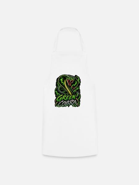 Green Cobra – Neon Kobra - Kochschürze - Weiß