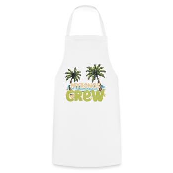 Mykonos Crew - Kochschürze - Weiß - Vorne - AI Model Male 185 dark (185cm)