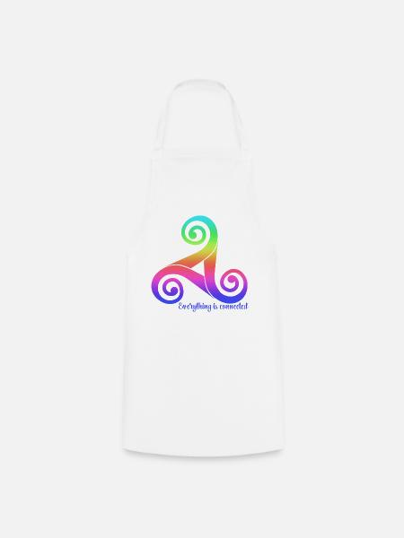 Triskele Rainbow Var02 Statement  - Kochschürze - Weiß