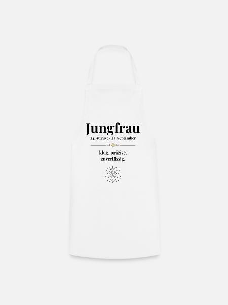Sternzeichen Jungfrau - Kochschürze - Weiß