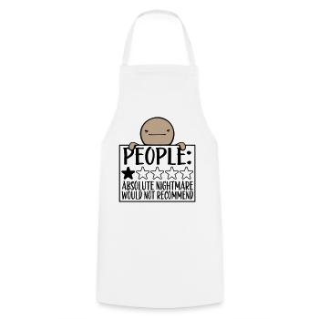 People Absolute Nightmare 1 Stern Review Logo Text - Kochschürze - Weiß - Vorne - AI Model Male 185 dark (185cm)
