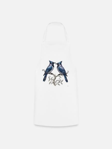 Blue Jays Resting Branch Design. - Kochschürze - Weiß