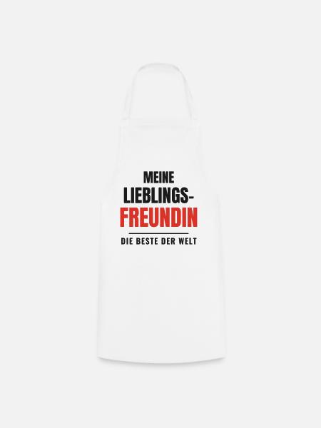 Lieblingsfreundin beste Freundin der Welt Geschenk - Kochschürze - Weiß