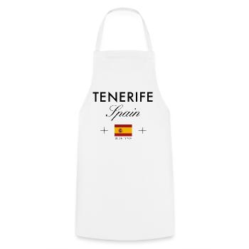 Teneriffa Spanien Koordinaten Reise Souvenir - Kochschürze - Weiß - Vorne - AI Model Male 185 dark (185cm)