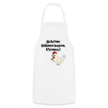 Hühneraugen Hühner Wein - Kochschürze - Weiß - Vorne - AI Model Male 185 dark (185cm)
