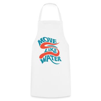 Move like water - Kochschürze - Weiß - Vorne - AI Model Male 185 dark (185cm)