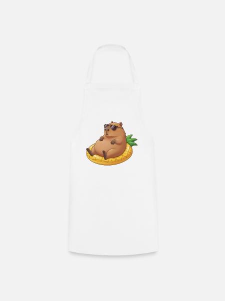 Capybara - Kochschürze - Weiß
