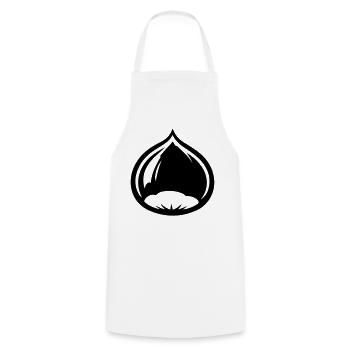 Kastanie Logo - Kochschürze - Weiß - Vorne - AI Model Male 185 dark (185cm)