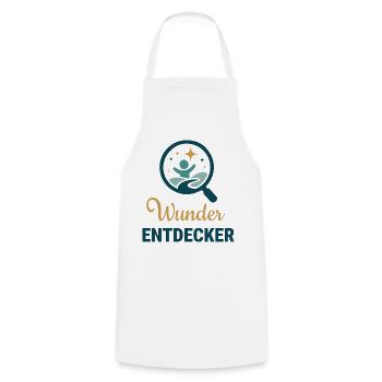 Wunder Entdecker - Kochschürze - Weiß - Vorne - AI Model Male 185 dark (185cm)