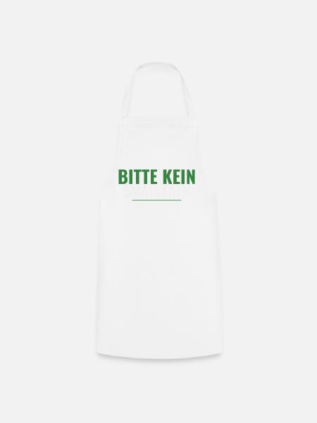 Bitte kein Smalltalk – Abschiedsgeschenk Shirt - Kochschürze - Weiß
