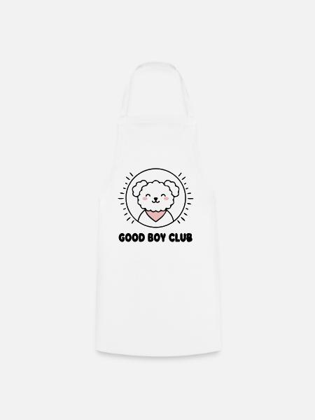 Good Boy Club Hund Logo - Kochschürze - Weiß