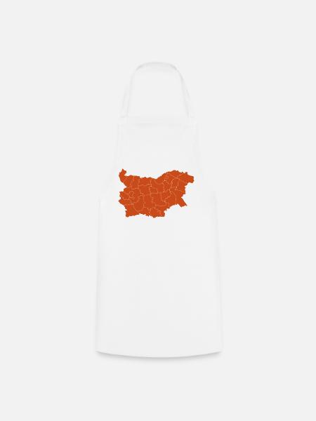 Karte von Bulgarien - Kochschürze - Weiß