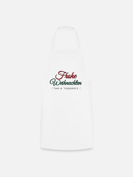 Frohe Weihnachten - Kochschürze - Weiß