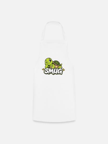 Schildkröte Smug Cartoonshirt - Kochschürze - Weiß