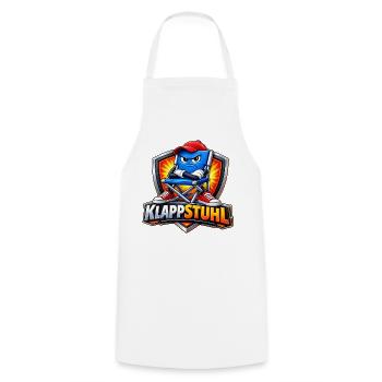Klapstuhl Kämpfer Logo - Kochschürze - Weiß - Vorne - AI Model Male 185 dark (185cm)