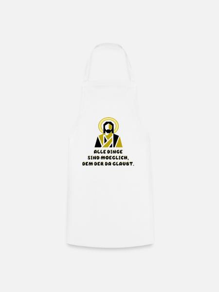 Jesus modern mit spruch - Kochschürze - Weiß