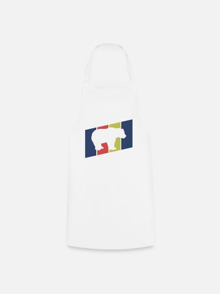 Bär Silhouette Retro Style - Kochschürze - Weiß