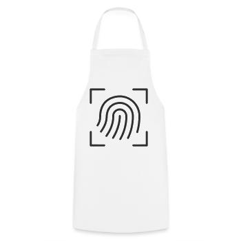 Fingerabdruckscan-Linien-Symbol - Kochschürze - Weiß - Vorne - AI Model Male 185 dark (185cm)