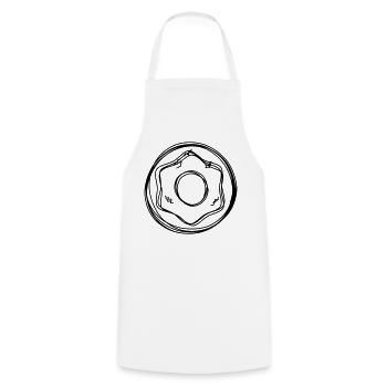 Donut handgezeichnet - Kochschürze - Weiß - Vorne - AI Model Male 185 dark (185cm)