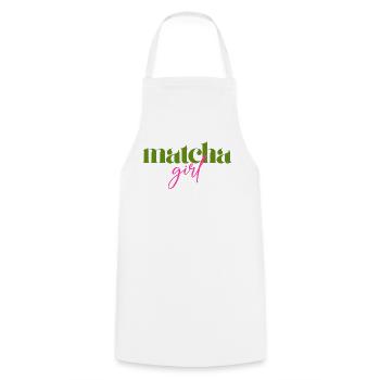 Matcha Girl - Kochschürze - Weiß - Vorne - AI Model Male 185 dark (185cm)
