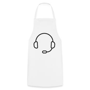Headset Helpdesk Zeilen-Symbol - Kochschürze - Weiß - Vorne - AI Model Male 185 dark (185cm)