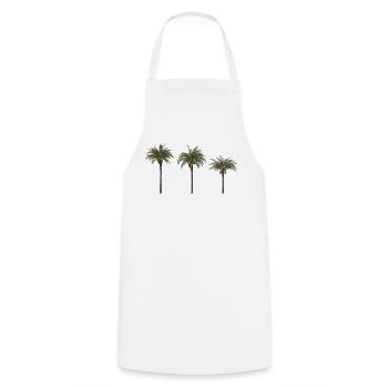 Palm Trees – Tropisches Sommer‑Design - Kochschürze - Weiß - Vorne - AI Model Male 185 dark (185cm)
