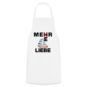 MEERLIEBE, MEER, URLAUB, FERNWEH, SONNE, URLAUB - Kochschürze - Weiß - Vorne - AI Model Male 185 dark (185cm)