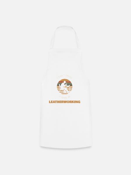 Lustiges Leder Shirt Lederhandwerker Geschenk - Kochschürze - Weiß
