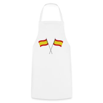 Spanische Flagge - Kochschürze - Weiß - Vorne - AI Model Male 185 dark (185cm)