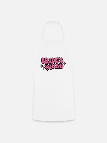 Brides Squad Schriftzug - Kochschürze - Weiß