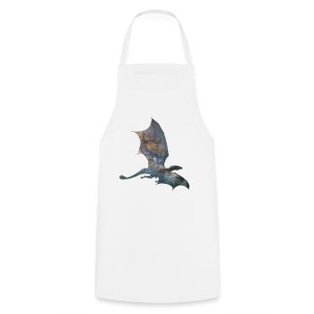 Drache Sternenhimmel - Kochschürze - Weiß - Vorne - AI Model Male 185 dark (185cm)