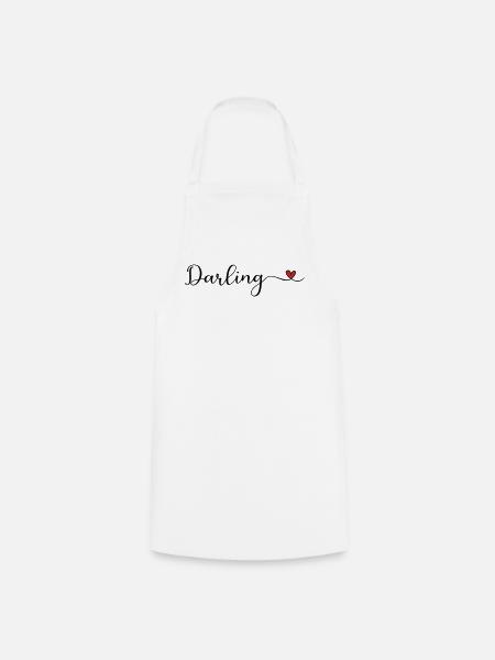 Darling Herz Typographie - Kochschürze - Weiß