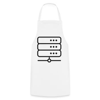 Server-Racklinien-Symbol - Kochschürze - Weiß - Vorne - AI Model Male 185 dark (185cm)