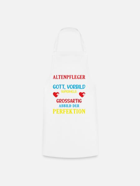 Altenpfleger Geschenk Altenpflege Pflegefachkraft - Kochschürze - Weiß