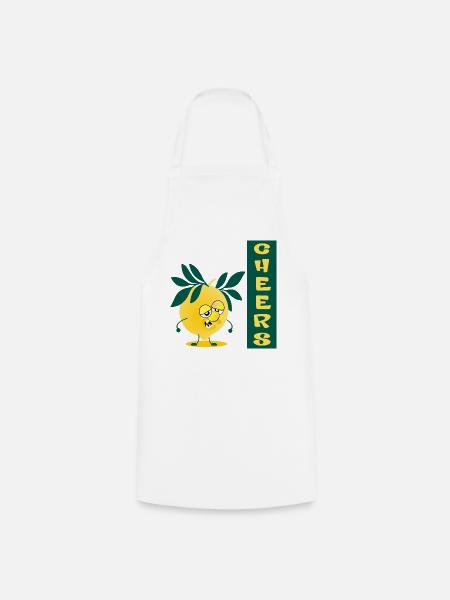 Grüße, Farwell Lemon - Kochschürze - Weiß