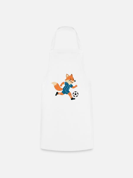 Football Fox Verspieltes Design - Kochschürze - Weiß