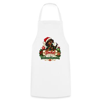 Dackel im Weihnachtsmodus - Kochschürze - Weiß - Vorne - AI Model Male 185 dark (185cm)