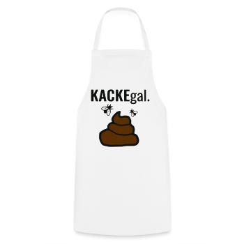 Kack Egal - Kochschürze - Weiß - Vorne - AI Model Male 185 dark (185cm)