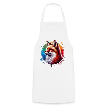 Rotfuchs Fuchs Fox - Kochschürze - Weiß - Vorne - AI Model Male 185 dark (185cm)