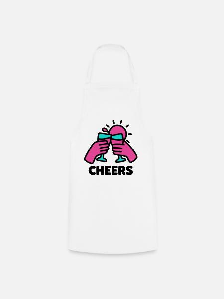 Cheers Glaeser Sonne Logo - Kochschürze - Weiß