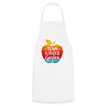 Team Kindergarten - Apfel - Kita - Kochschürze - Weiß - Vorne - AI Model Male 185 dark (185cm)