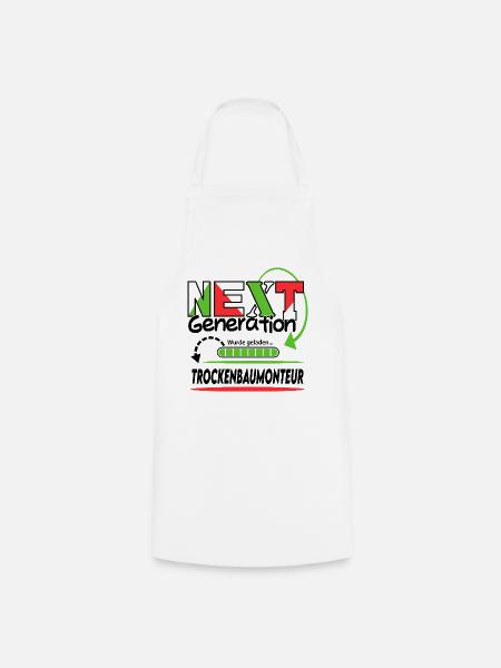 Trockenbaumonteur Next Generation Beruf Arbeit - Kochschürze - Weiß