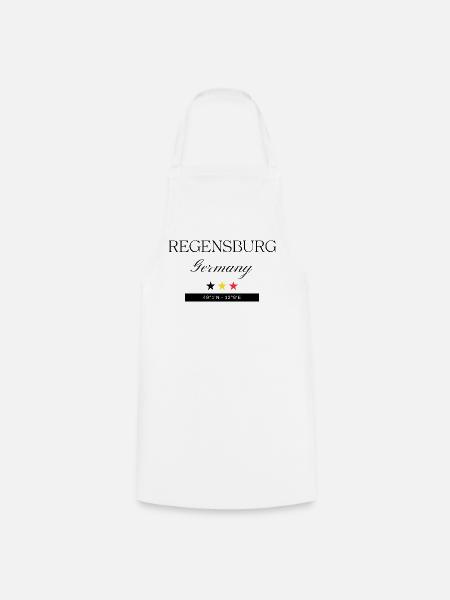 Regensburg Deutschland Souvenir – Reise - Kochschürze - Weiß