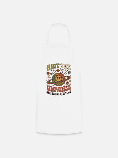 Knitting Lover – Yarn & Stricken Design - Kochschürze - Weiß