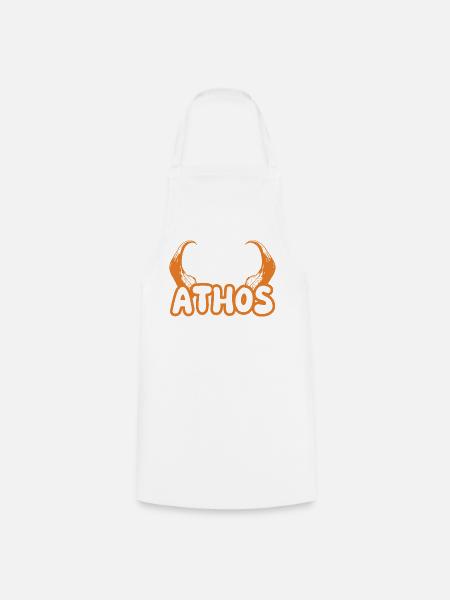 Athos als Teufel - Kochschürze - Weiß