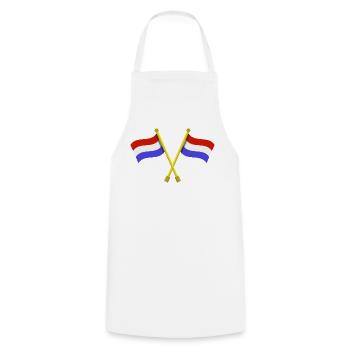 Flagge der Niederlande - Kochschürze - Weiß - Vorne - AI Model Male 185 dark (185cm)
